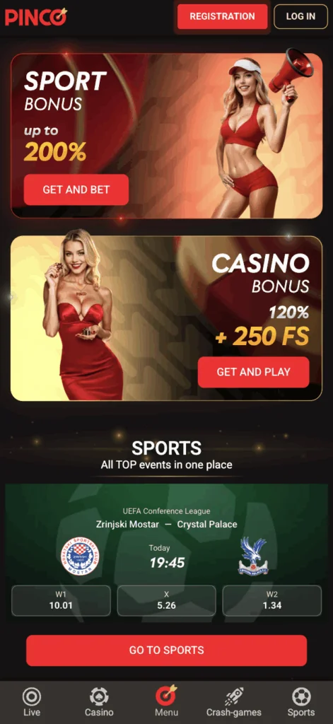 mobile casino Pinko
